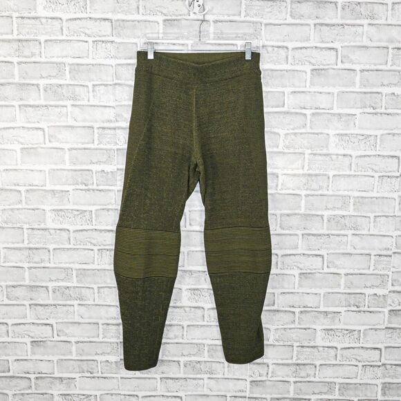 SNOW PEAK Japan Men's Wool blend Knit Pants in olive Green size Small - Picture 1 of 11